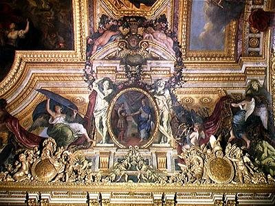 1663年与瑞士人联盟的更新，Galerie des Glaces的天花板画 作者 查尔斯·勒布朗