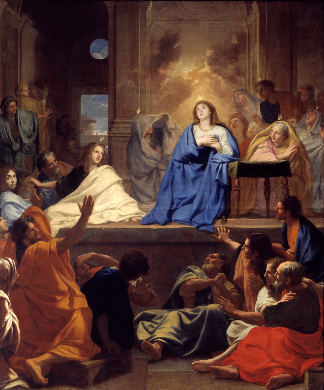 圣灵的降临 查尔斯-勒布伦(Le Brun)(1619-1690)的画作 1656年 太阳。3,17x2,65米 作者 查尔斯·勒布朗