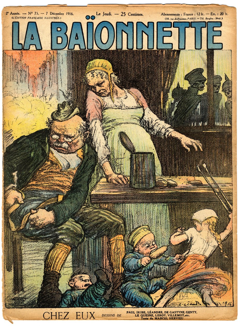 Cover of “” La Baionnette””, Satirical en Colours 作者 查尔斯·莱安德烈