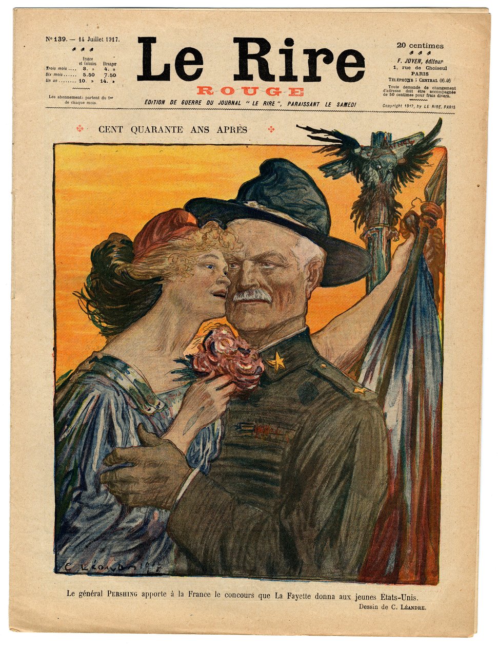 “Le Lire rouge”封面，Satirique en Couleurs 作者 查尔斯·莱安德烈