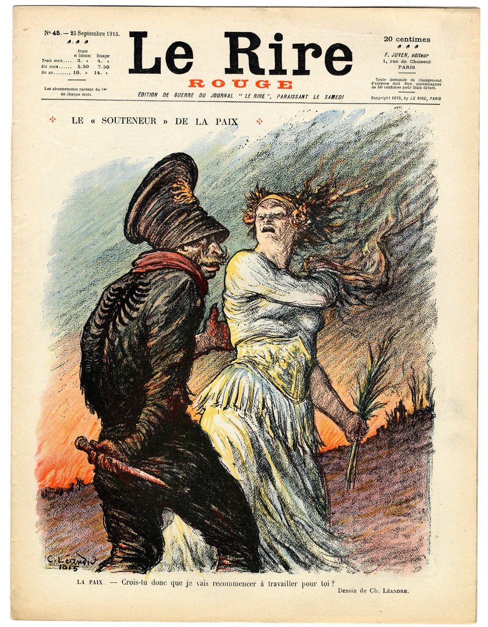 Cover of “” The Red Laughter””, Satirical in Colors 作者 查尔斯·莱安德烈