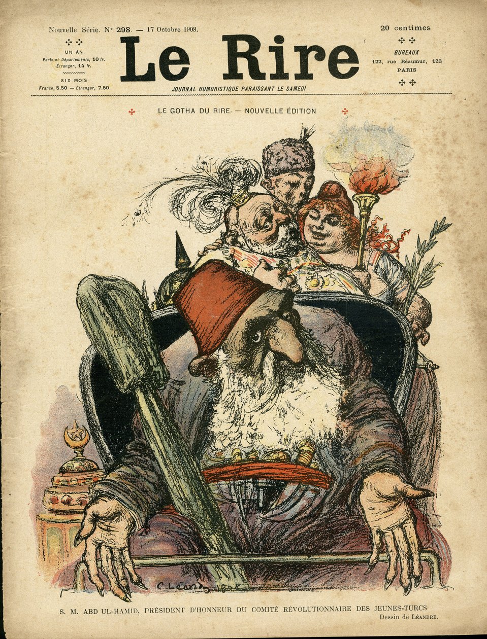 Illustration of Charles Leandre (1862-1934) for the Cover of Le Rire 作者 查尔斯·莱安德烈