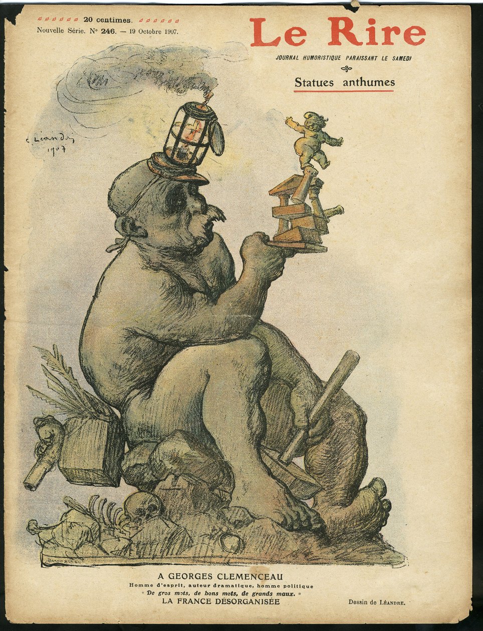 Charles Leandre (1862-1934) 为 Le Rire 的封面插图 作者 查尔斯·莱安德烈