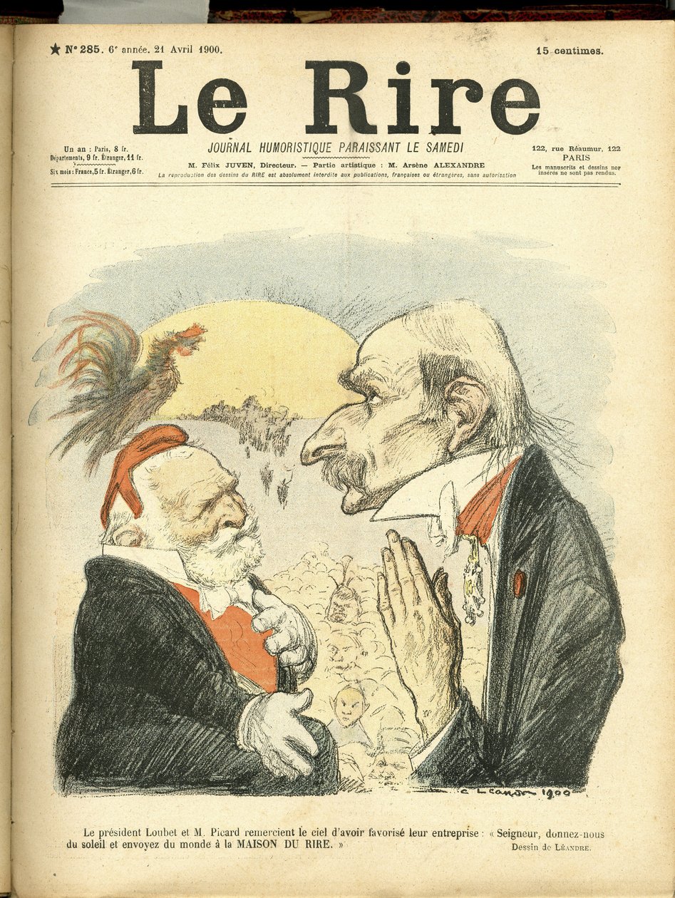 Charles Leandre (1862-1934) 为 Le Rire 的封面插图 作者 查尔斯·莱安德烈