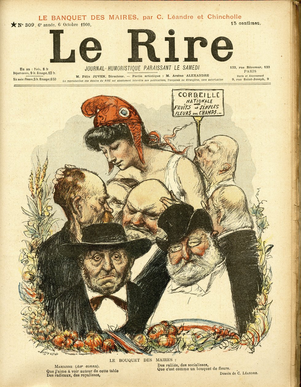 Charles Leandre (1862-1934) 为 Le Rire 的封面插图 作者 查尔斯·莱安德烈