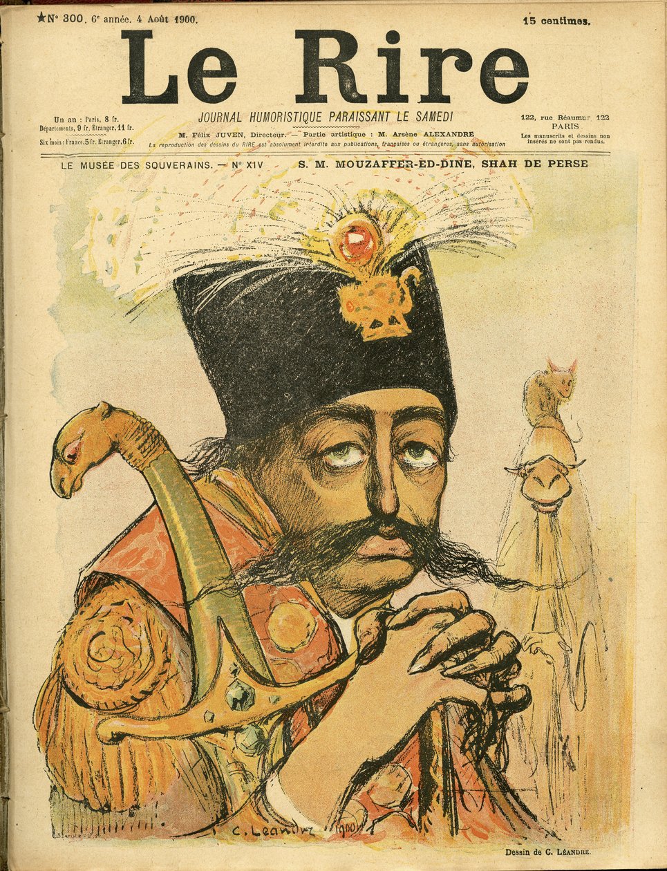 Charles Leandre (1862-1934) 为 Le Rire 的封面插图 作者 查尔斯·莱安德烈