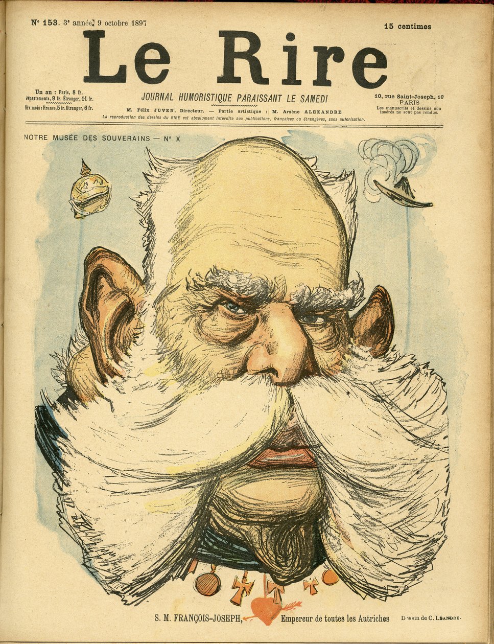 Charles Leandre (1862-1934) 为 Le Rire 的封面插图 作者 查尔斯·莱安德烈