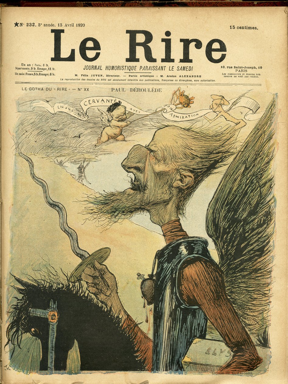 Charles Leandre (1862-1934) 为 Le Rire 的封面插图 作者 查尔斯·莱安德烈