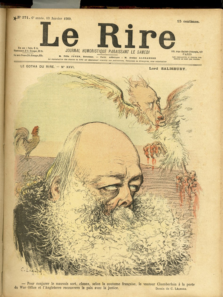 Charles Leandre (1862-1934) 为 Le Rire 的封面插图 作者 查尔斯·莱安德烈