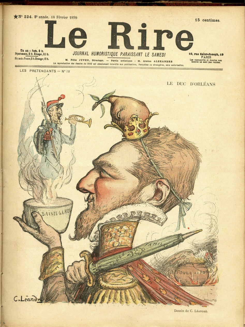 Charles Leandre (1862-1934) 为 Le Rire 的封面插图 作者 查尔斯·莱安德烈