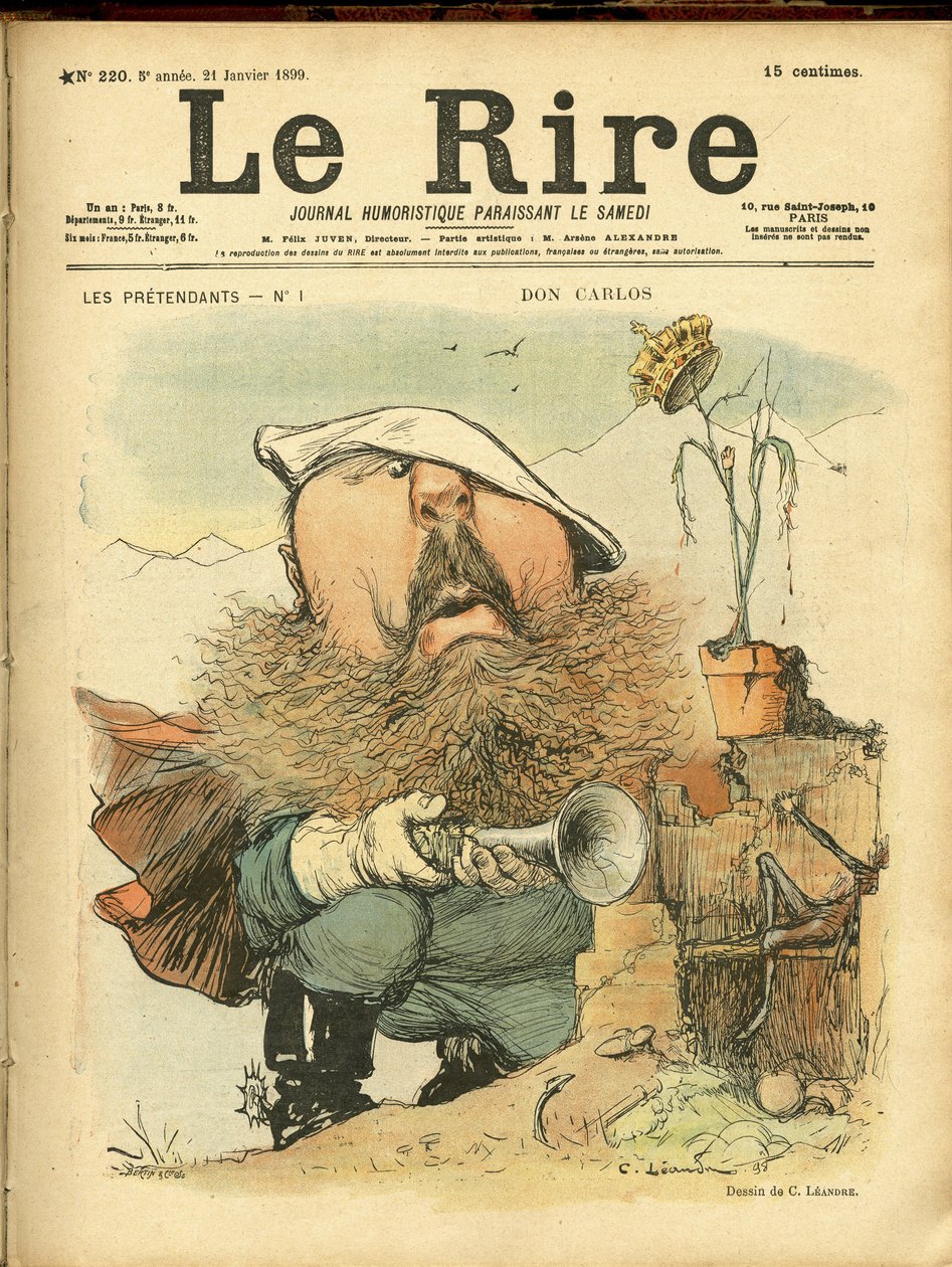Charles Leandre (1862-1934) 为 Le Rire 的封面插图 作者 查尔斯·莱安德烈