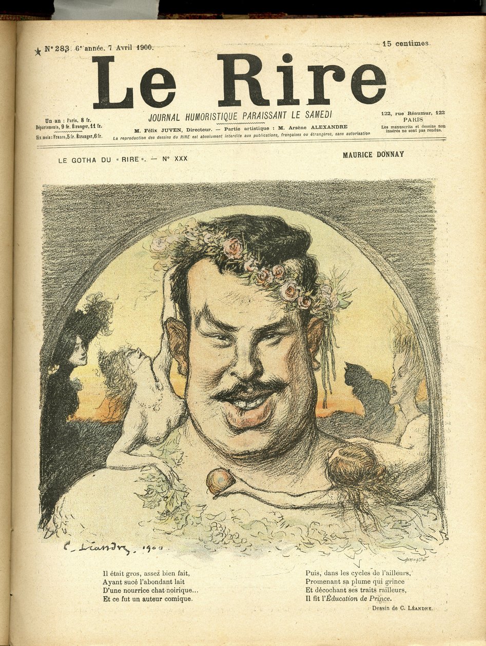 Charles Leandre (1862-1934) 为 Le Rire 的封面插图 作者 查尔斯·莱安德烈