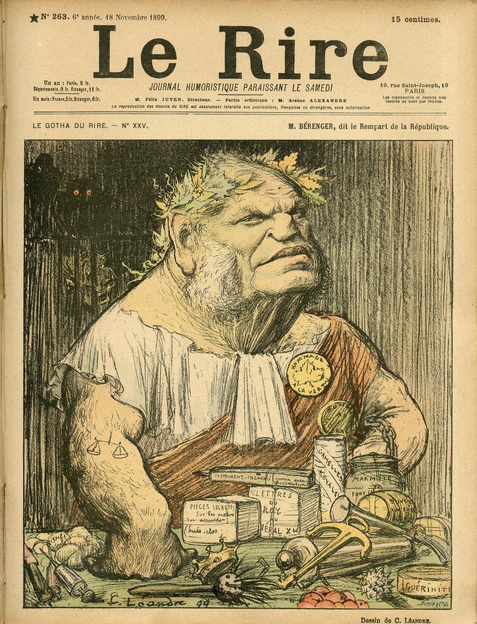 Charles Leandre (1862-1934) 为 Le Rire 封面插图，编号 263 作者 查尔斯·莱安德烈