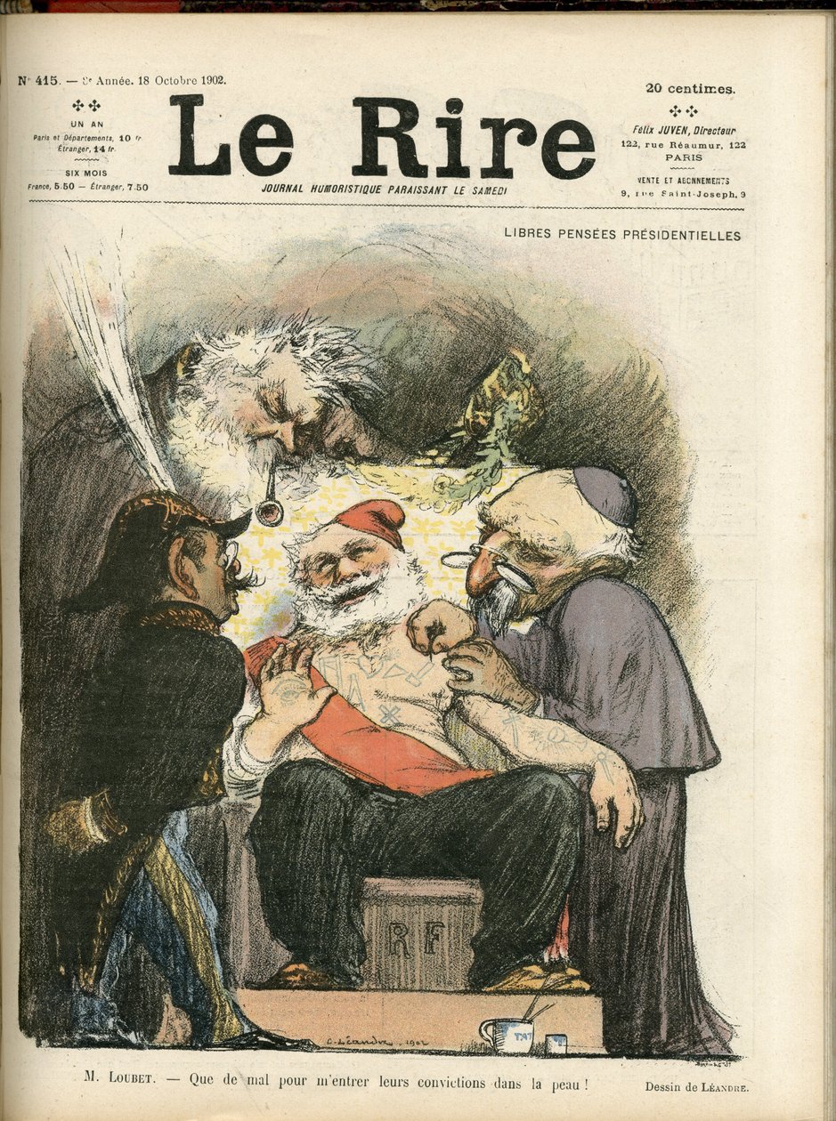 Charles Leandre (1862-1934) 为 Le Rire 封面插图，编号。 415 作者 查尔斯·莱安德烈