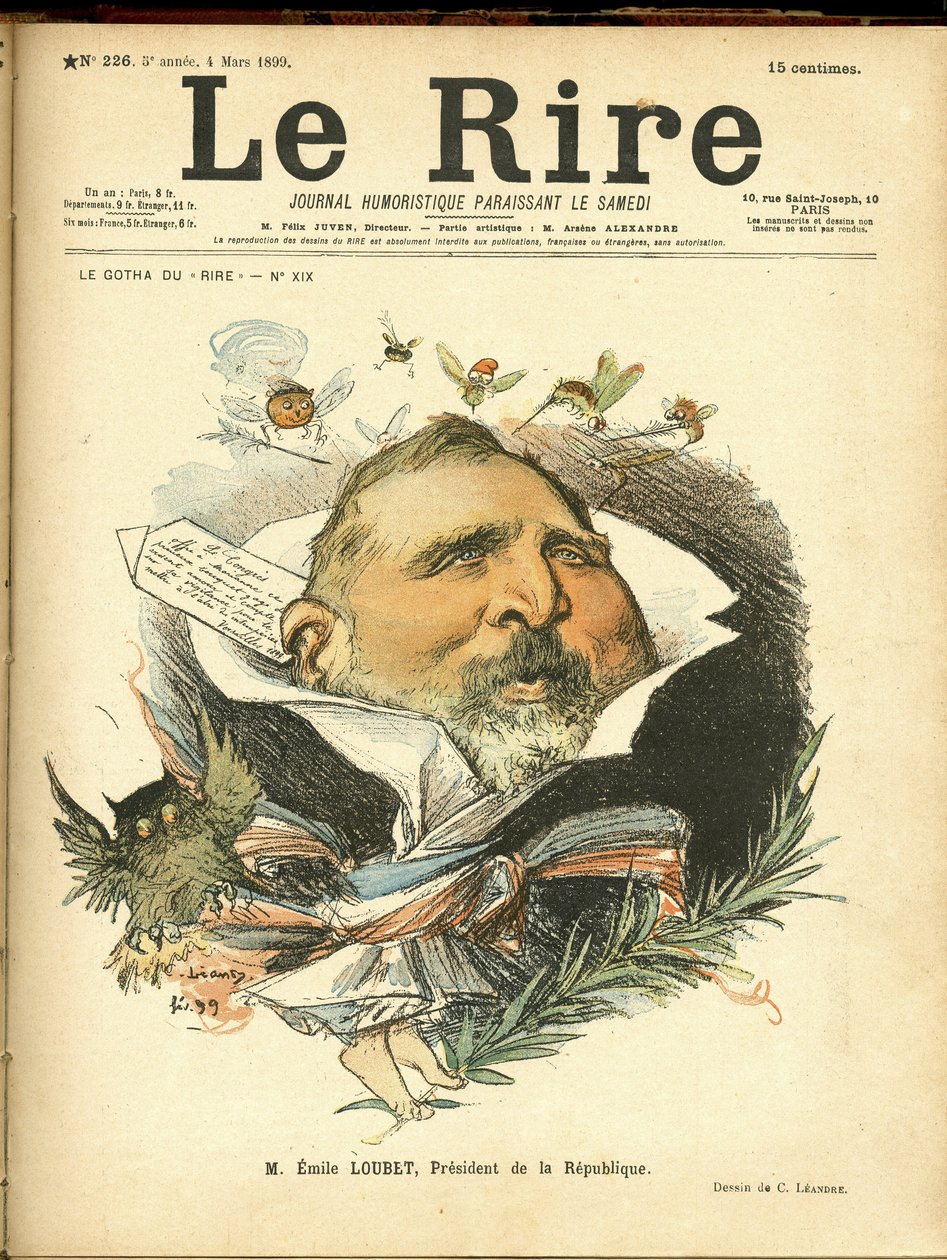 Charles Leandre (1862-1934) 为 Le Rrire 的封面插图 作者 查尔斯·莱安德烈