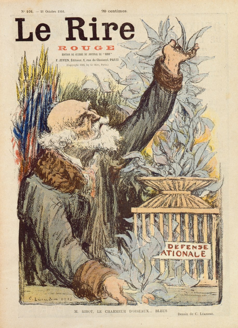 M.Ribot，蓝鸟的魅力，涵盖Le Rire Rouge的插图，1916年10月21日 作者 查尔斯·莱安德烈
