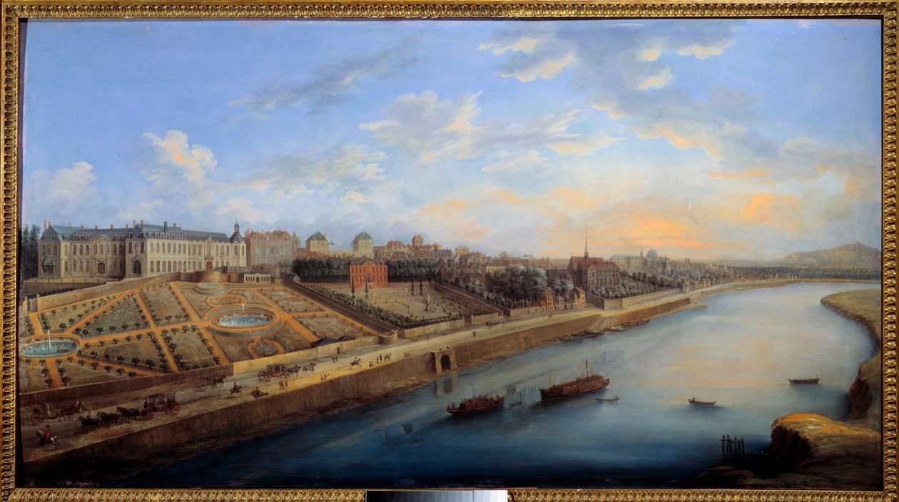 查尔斯·格雷文布鲁克 (？-1758 年) 1743 年的格勒内尔 (Grenelle) 画作《帕西和夏乐的风景》。 0,68x1,24 m 巴黎, musee carnavalet - 从 Grenelle 看 Passy 和 Chaillot。 查尔斯·格雷文布鲁克 (？-1758) 的绘画 作者 查尔斯·利奥波德·格雷文布鲁克