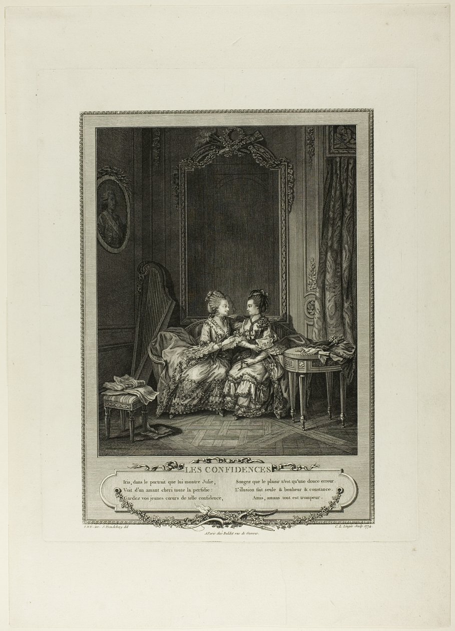 忏悔，选自《六惠时代末期的生理和道德服饰纪念碑》（Monument du Costume Physique et Moral de la fin du Dix-huitième siècle 作者 查尔斯·路易斯·林吉