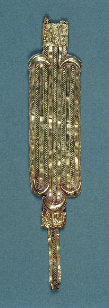 头发手链，c.1850-55 作者 查尔斯·路易斯·蒂芙尼