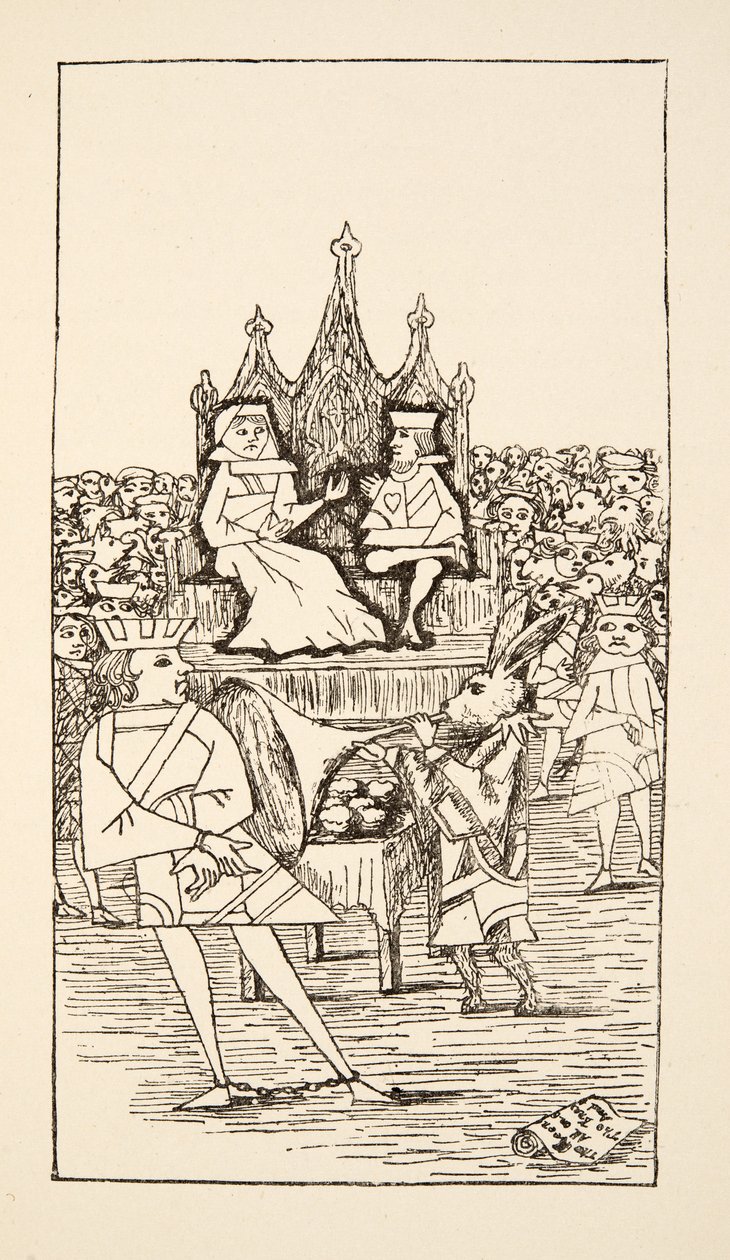 审判的Knave of Hearts，插图来自地下的Alices Adventures，酒吧。 1886年（传真） 作者 查尔斯·路德维奇·道奇森