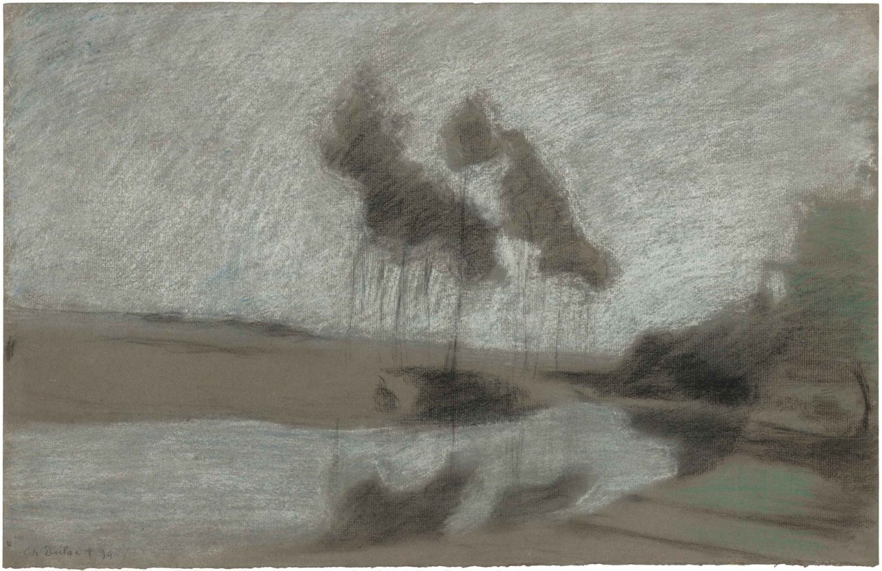 神秘的风景，1894年。 作者 查尔斯·玛丽·杜拉克