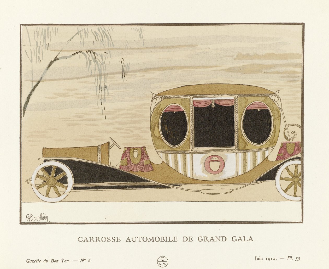 Grand Gala汽车教练，酒吧。 1914年（模版印刷） 作者 查尔斯·马丁
