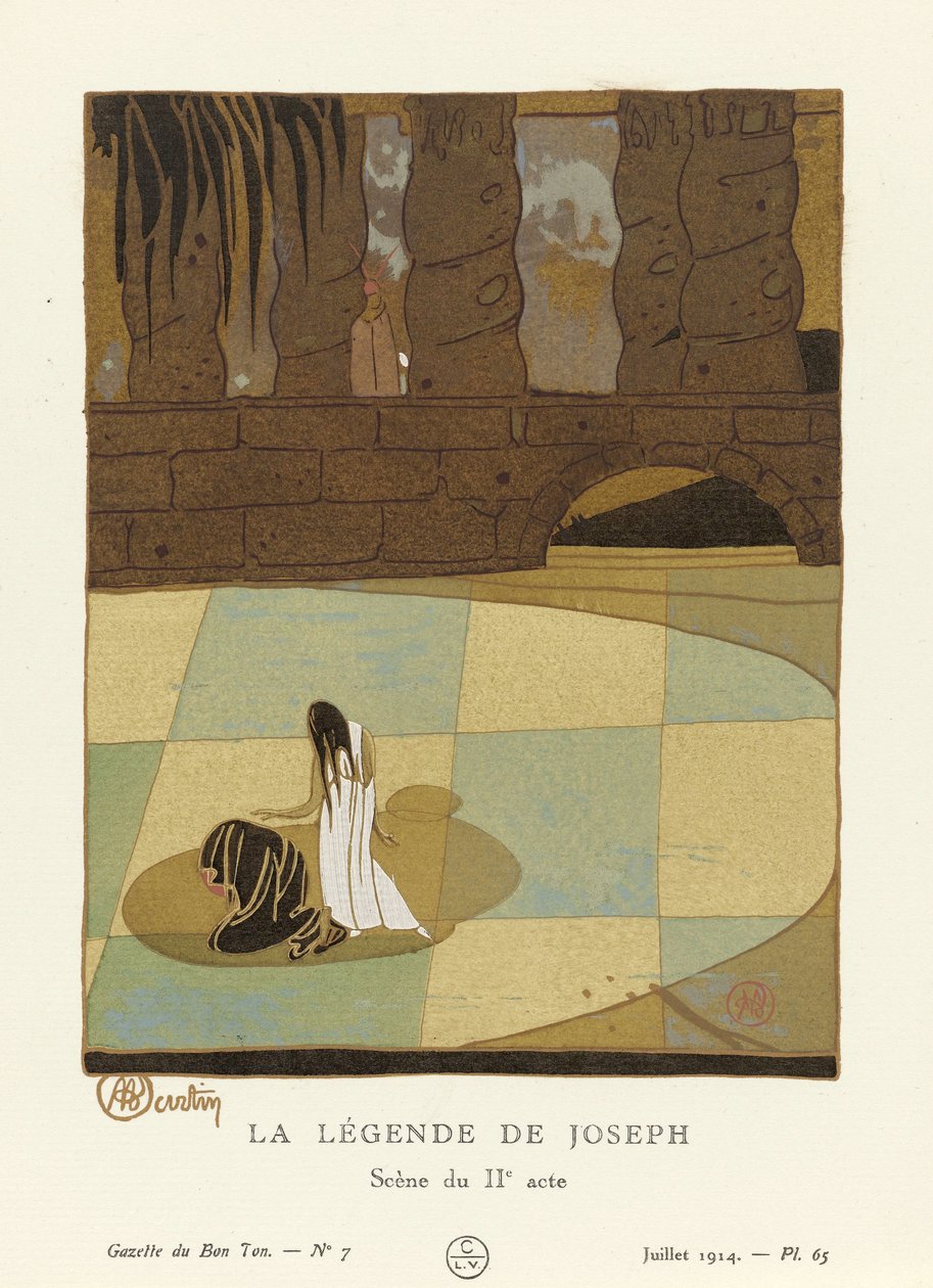 约瑟夫的传说。酒馆La Gazette du Bon Ton的第二幕场景。 1914年 作者 查尔斯·马丁