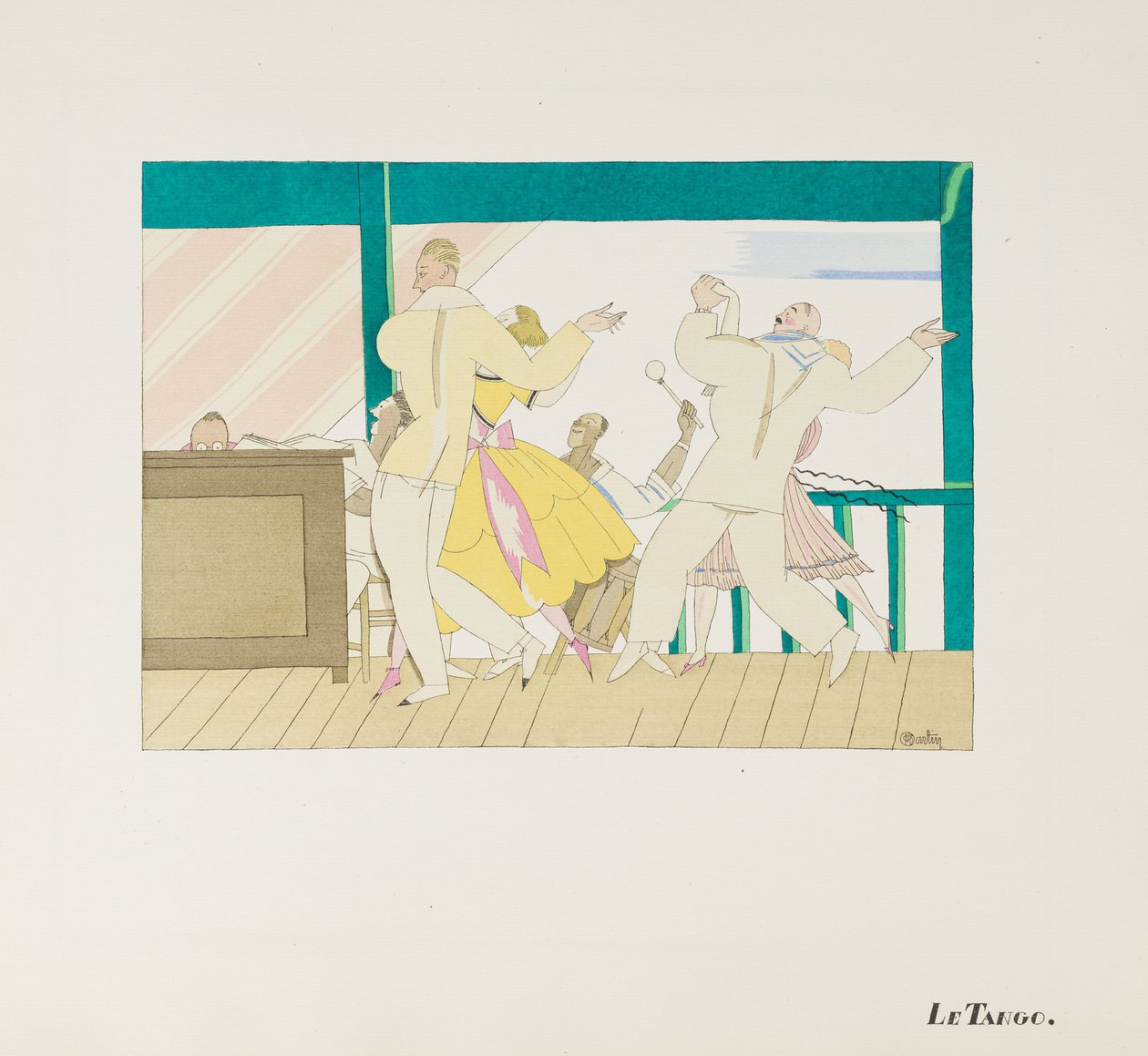 探戈》，选自：《运动与消遣》，埃里克-萨蒂著，1914年。 作者 查尔斯·马丁