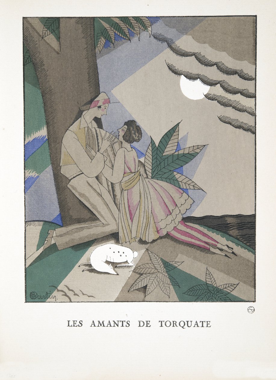 1921年时装板系列中的Torquate之恋（模版印刷） 作者 查尔斯·马丁