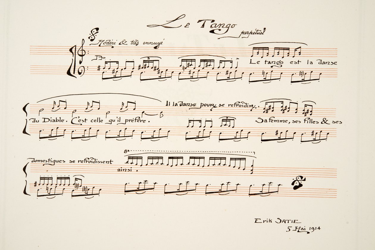 探戈的音乐评分，来自体育和娱乐，酒吧。 1914年（模版印刷） 作者 查尔斯·马丁