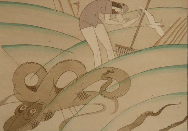 章鱼》，约1920年（纸上模版 作者 查尔斯·马丁