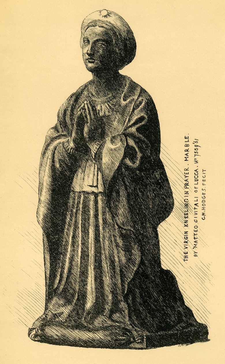 圣母像，大理石雕像，1519年，1881年。 作者 查尔斯·马丁·霍奇斯