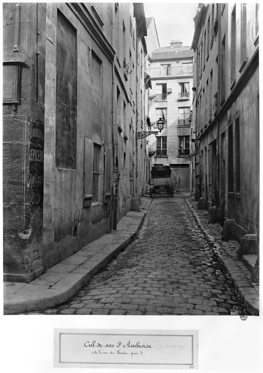 Saint-Ambroise cul-de-sac，来自巴黎rue du Haut-Pave，1858-78 作者 查尔斯·马维尔