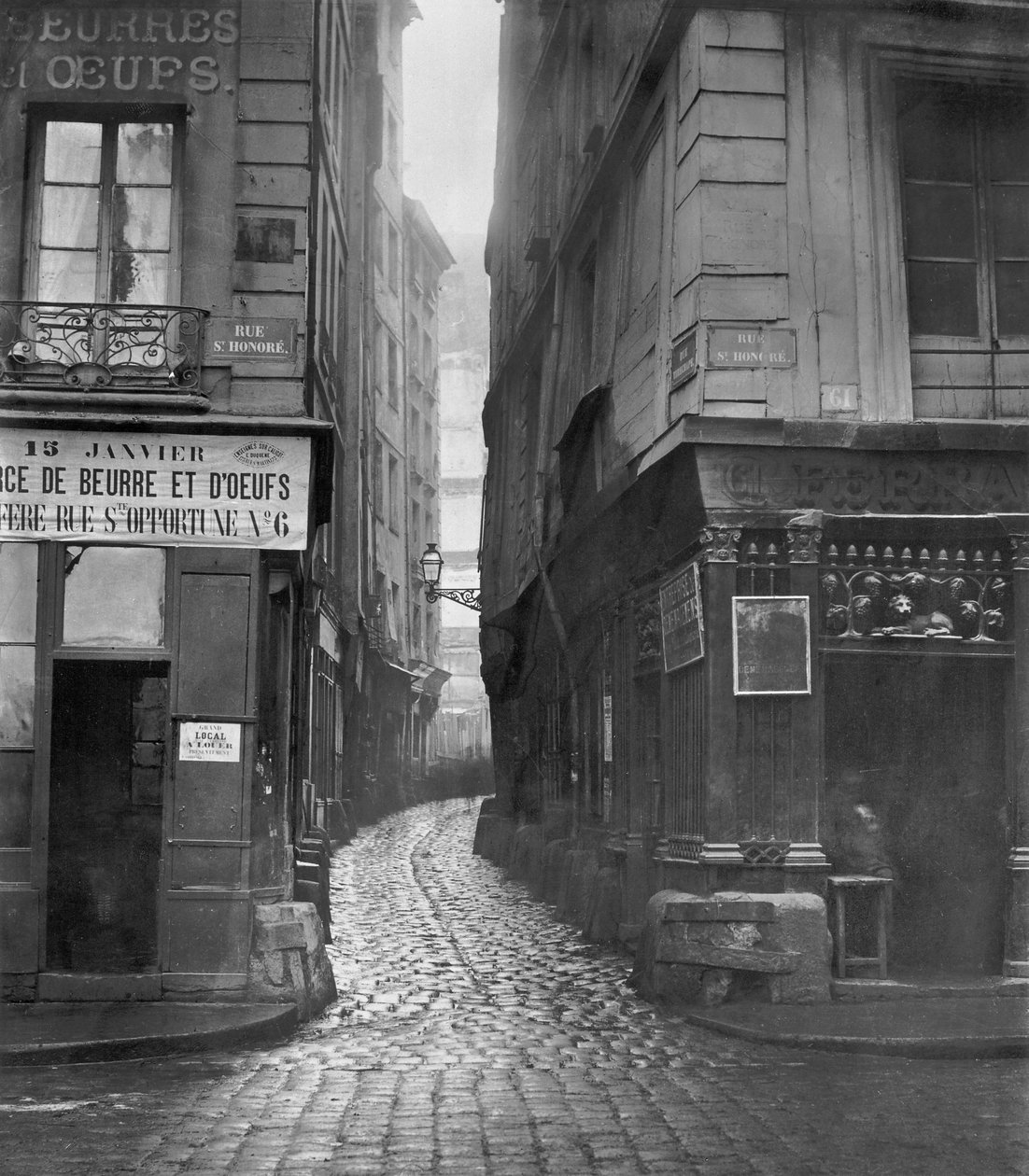 Rue Tirechape，来自巴黎St. Honore Street，1858-78 作者 查尔斯·马维尔