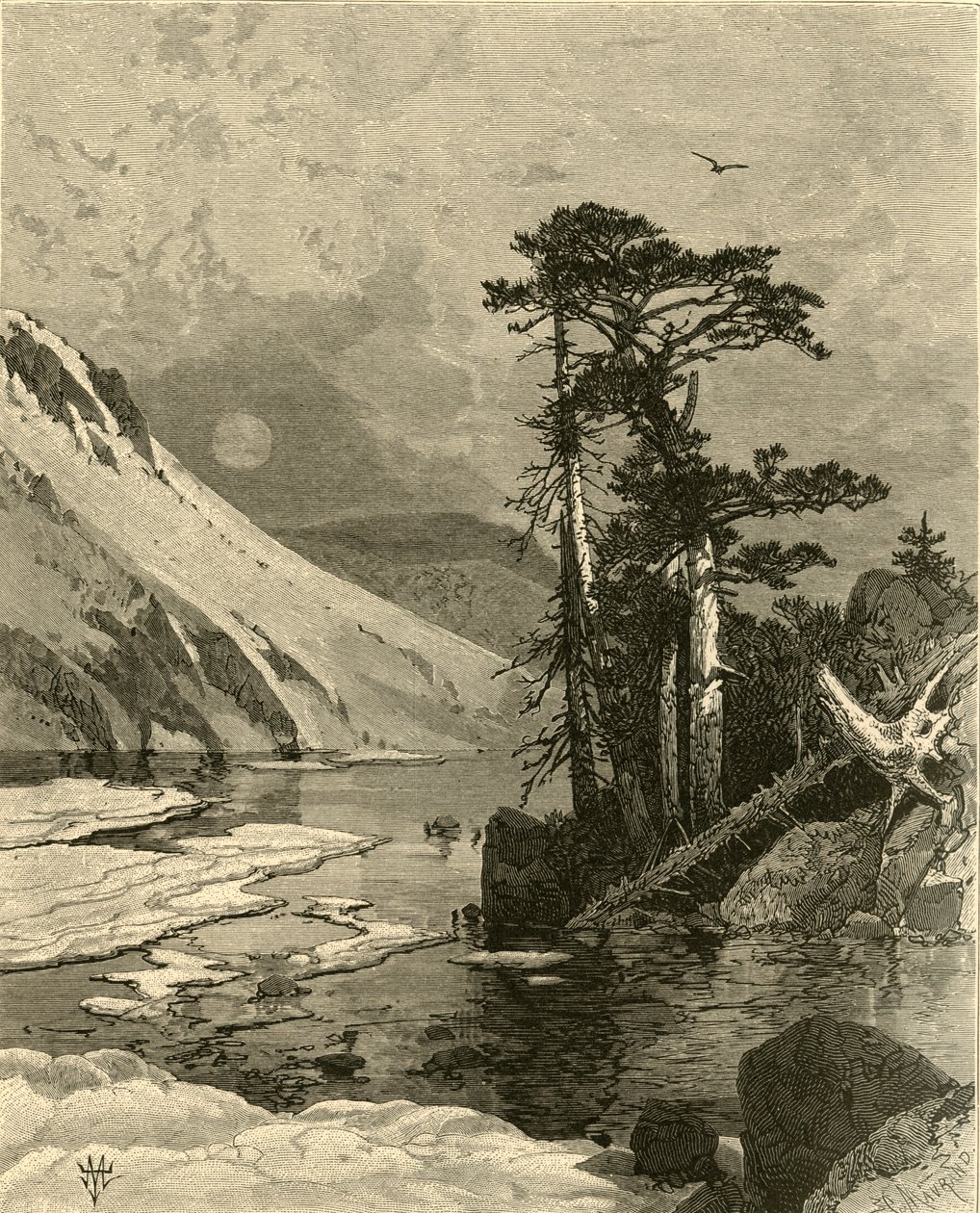 冻湖，詹姆斯峰脚下》，1874年。   作者 查尔斯·莫兰德