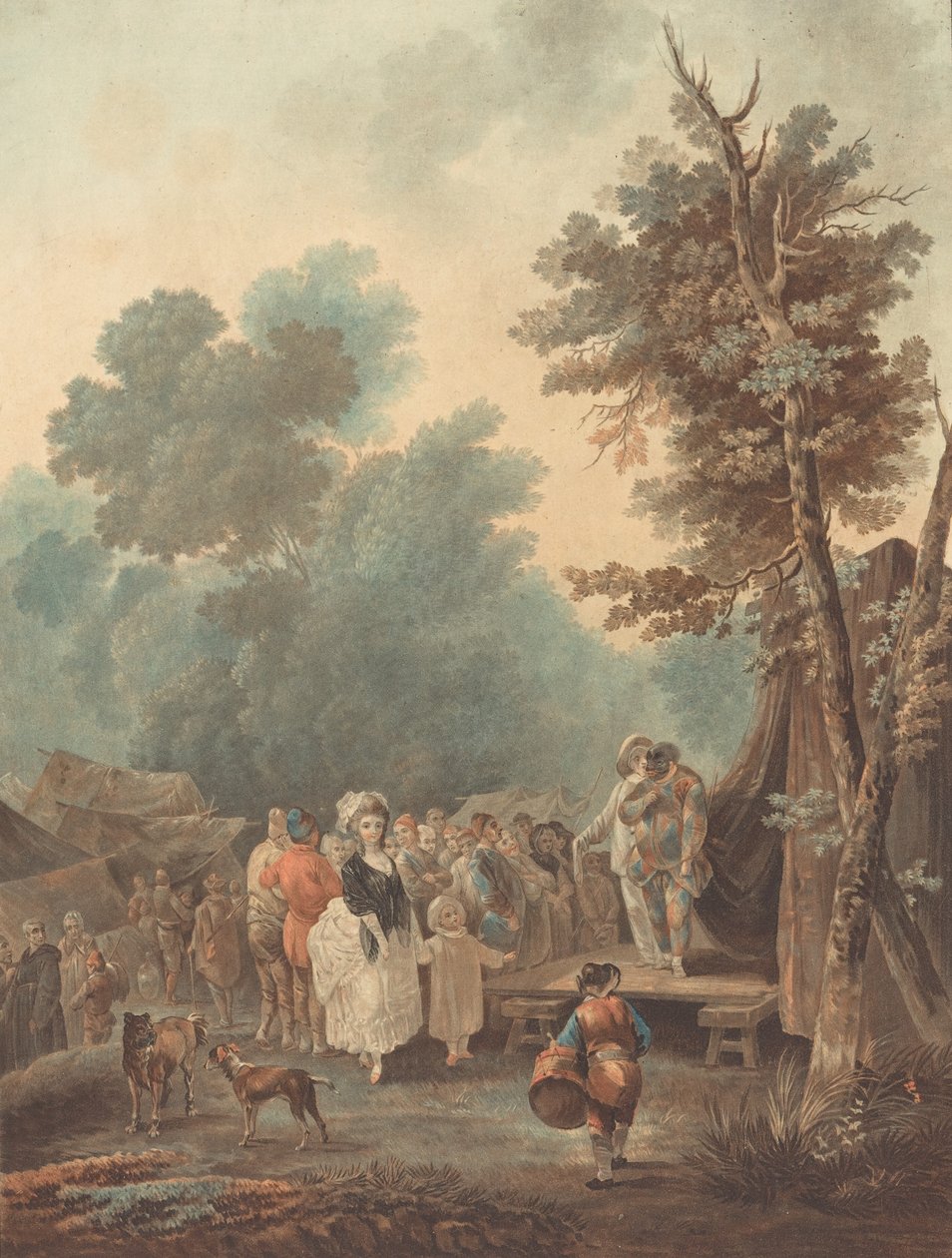 乡村博览会，1788年。 作者 查尔斯·梅尔基奥·Descourtis