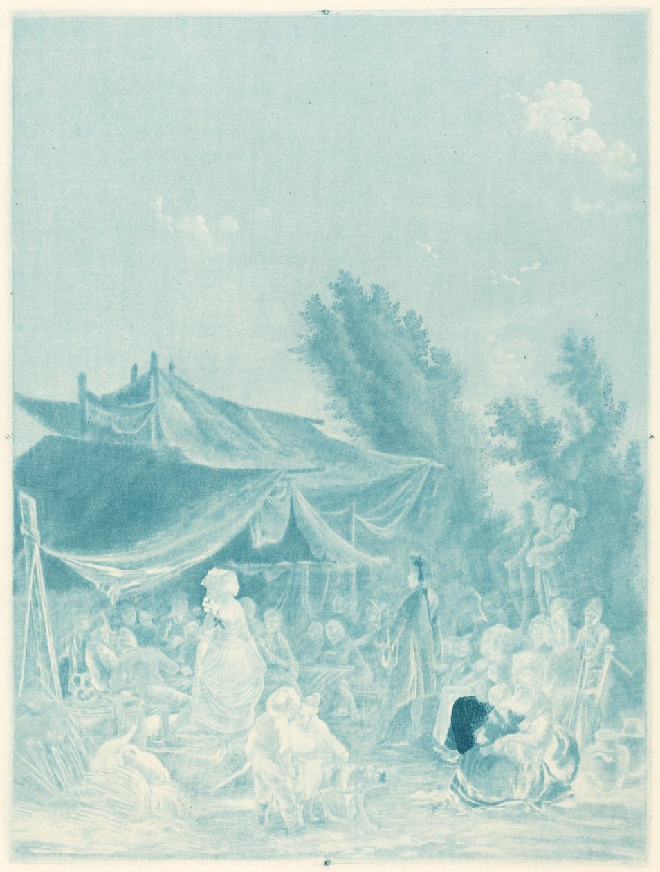 乡村婚礼，1785年。 作者 查尔斯·梅尔基奥·Descourtis