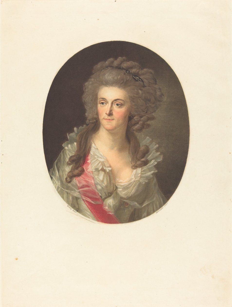 普鲁士的Frederica Sophia Wilhelmina，奥兰治-拿骚公主 作者 弗里德里希·蒂施拜因之后的查尔斯·梅尔基奥·德斯科蒂斯