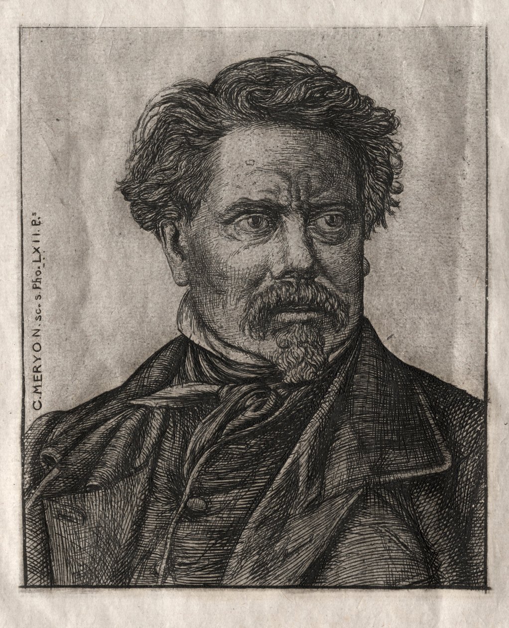 本杰明·菲永（Benjamin Fillon），《文人》，1862年。 作者 查尔斯·梅里昂
