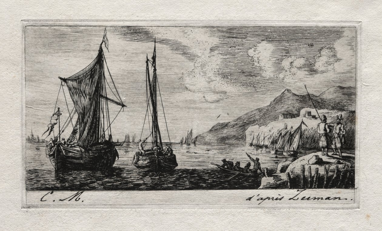 加来-冲洗船，1850年。 作者 查尔斯·梅里昂