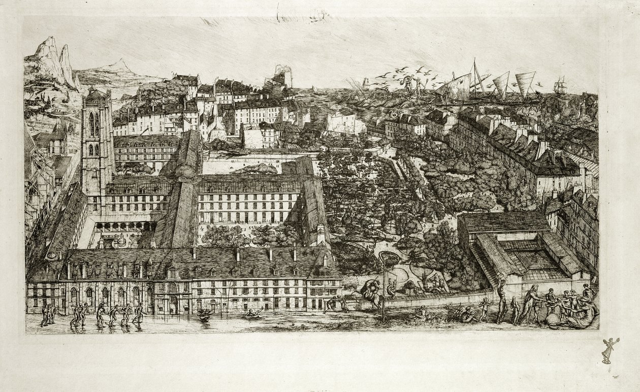 学院Henri IV和Lycee拿破仑，1864年 作者 查尔斯·梅里昂