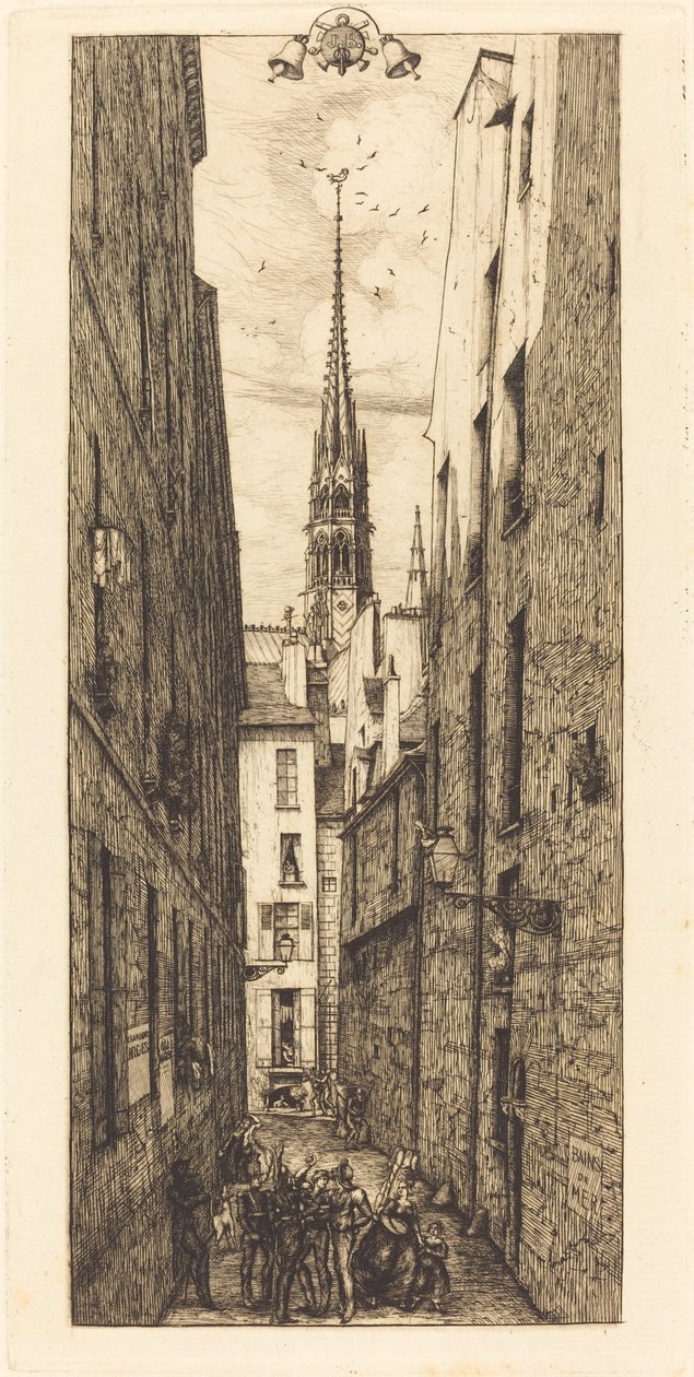 La Rue des Chantres, Paris (巴黎的Chantrey街) 作者 查尔斯·梅里昂