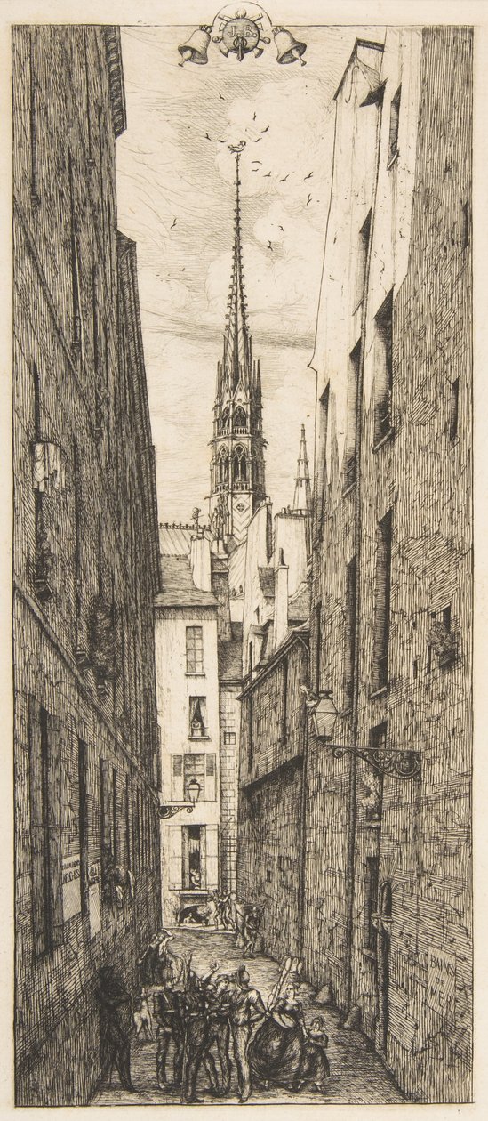 La Rue des Chantres，巴黎，1862年。 作者 查尔斯·梅里昂