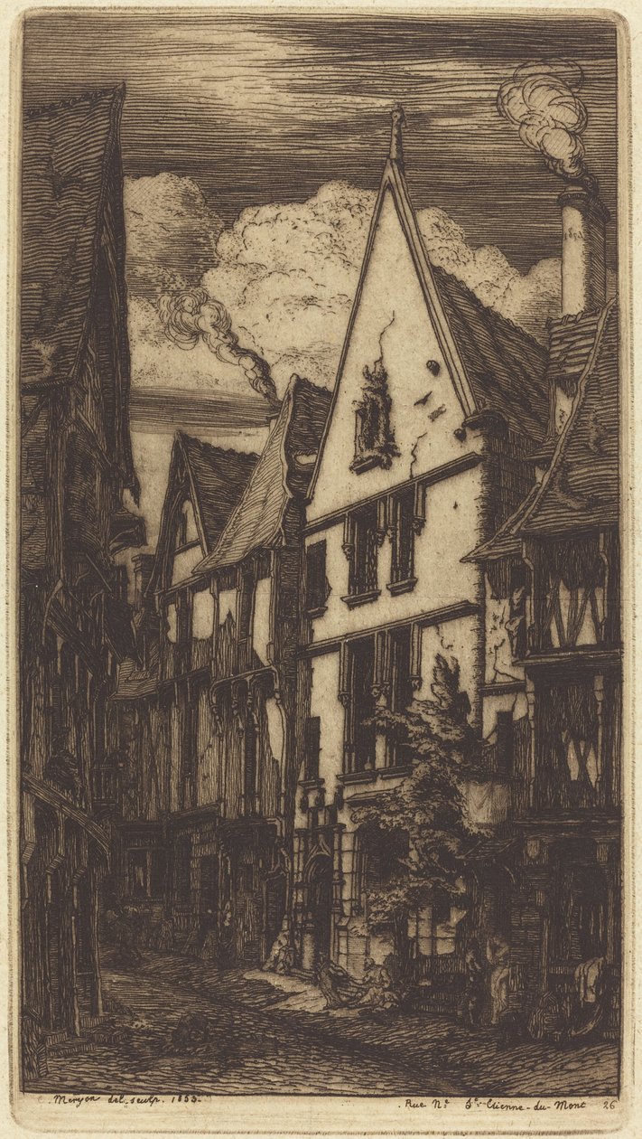 La Rue des Toiles, in Bourges 作者 查尔斯·梅里昂