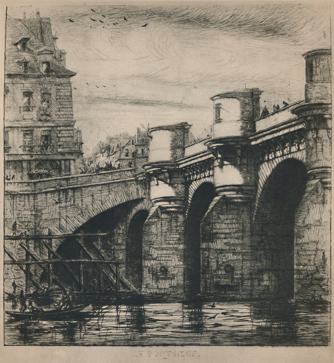 Pont-Neuf第八州，7,316 x 7 14英寸，1853年，1927年 作者 查尔斯·梅里昂