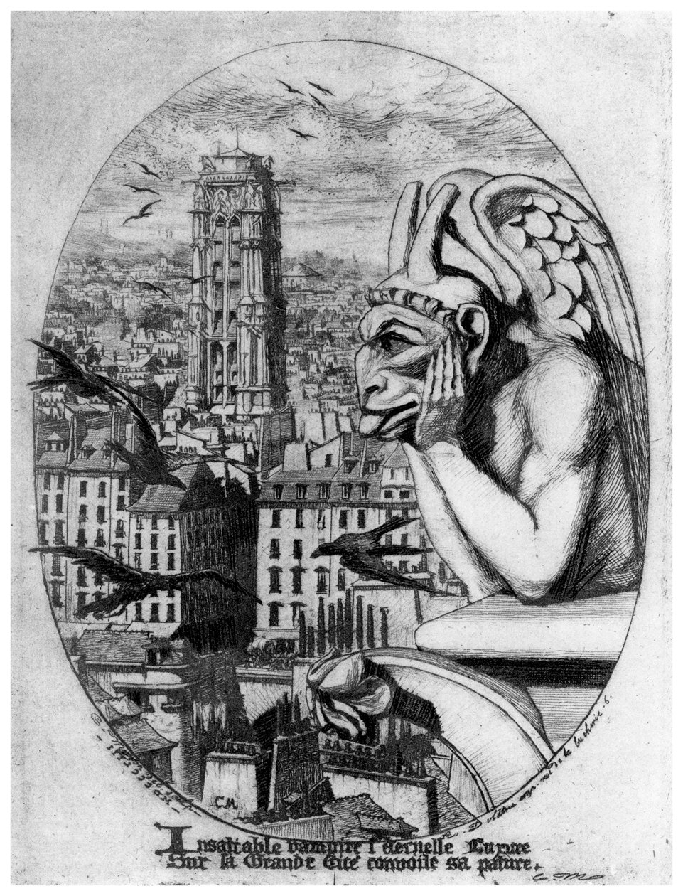 Le Stryge，c1841-1868，1924年 作者 查尔斯·梅里昂