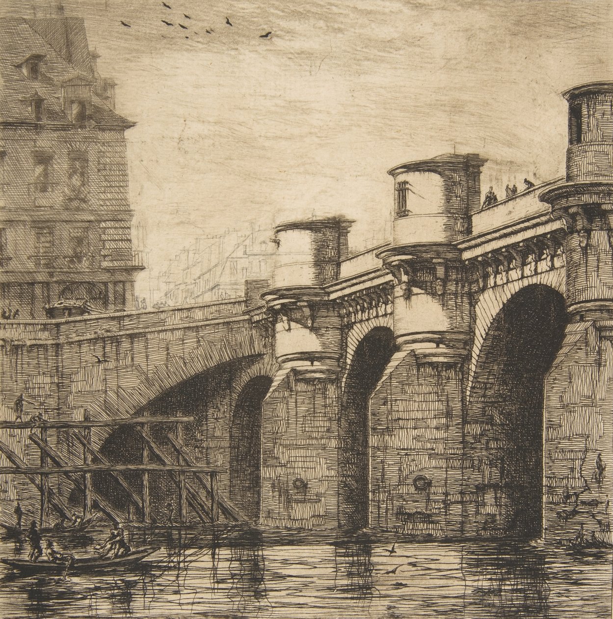 Pont-Neuf，巴黎，1853年。 作者 查尔斯·梅里昂
