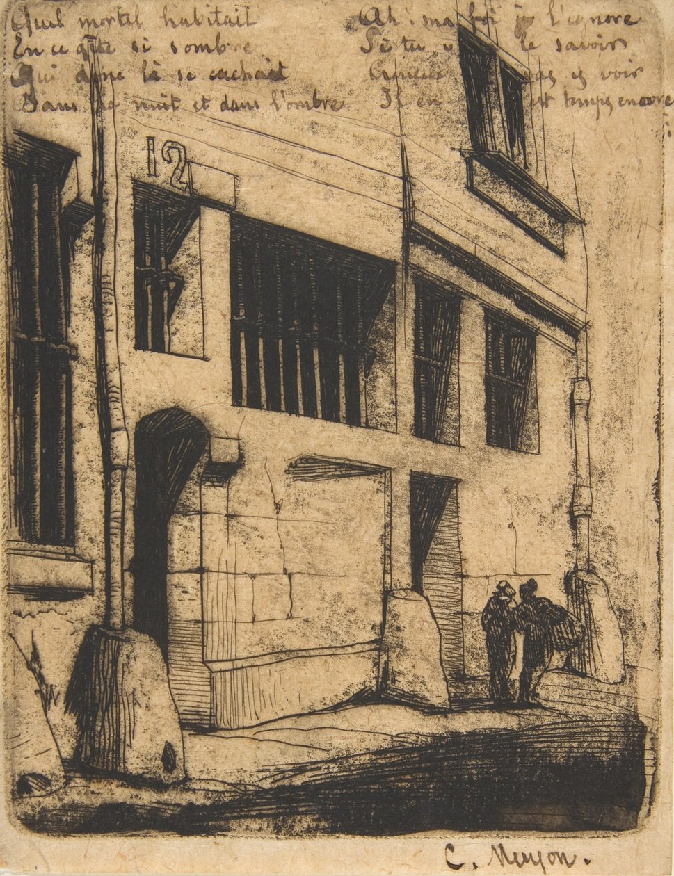 巴黎Mauvais Garçons街，1854年。 作者 查尔斯·梅里昂