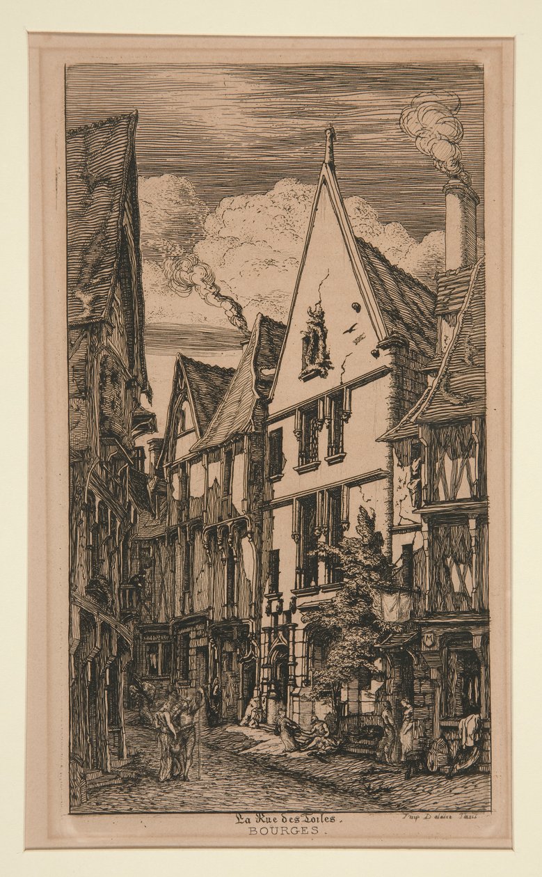 Rue des toiles, 布尔日 作者 查尔斯·梅里昂