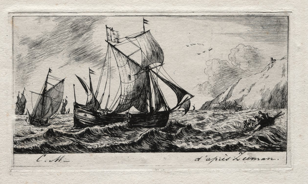 鹿特丹的让·德·维利（Jean de Vyl）的飞车，1850年。 作者 查尔斯·梅里昂